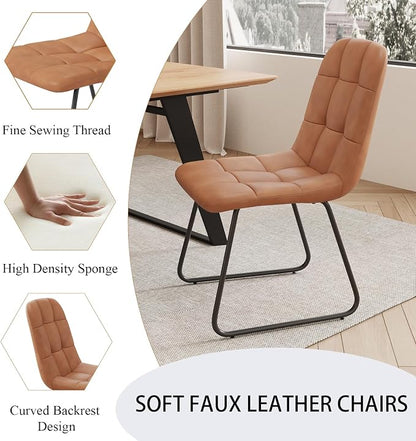 ZckyCine 63‑79 Inch Expandable Dining Set with 6 PU‑Leather Chairs, Wooden Tabletop for Large Dining‑Rooms and Banquet Spaces