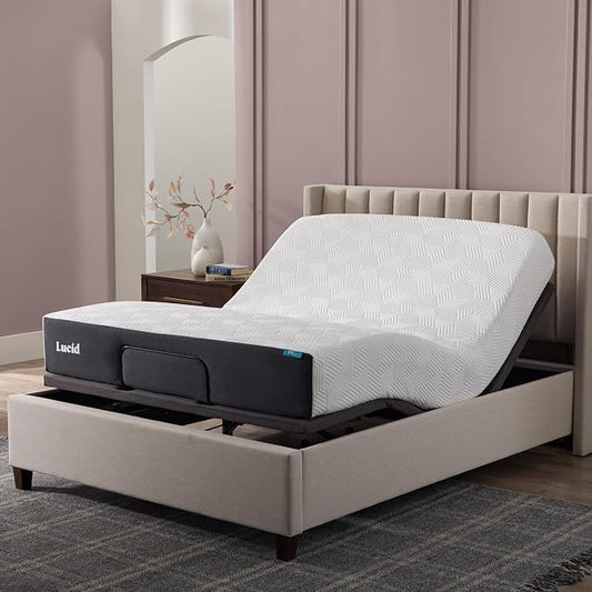 Lucid® L600 Adjustable Bed Frame – Zero Gravity – Massage – App, Full