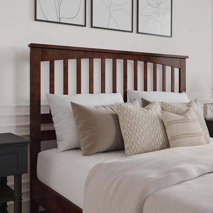 AFI, Mission Queen Solid Wood Headboard, Walnut