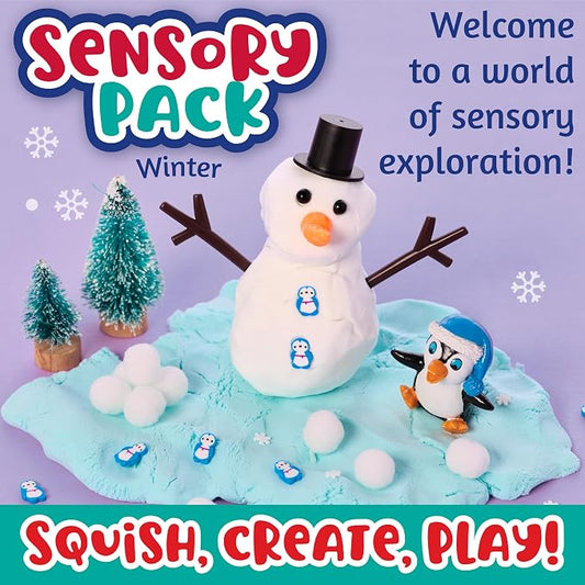Creativity for Kids Sensory Pack: Winter - Toddler Christmas Crafts | Holiday Crafts for Kids| Sensory Toys for Toddlers, Travel Toys and Stocking Stuffers for Kids (Ages 3+)