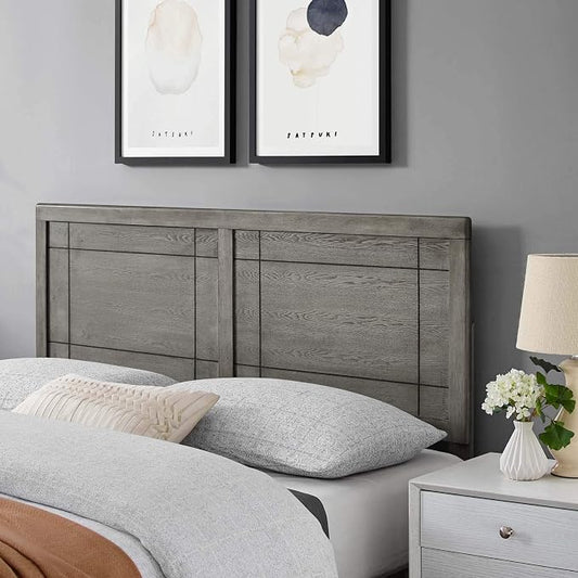 Modway MOD-6220-GRY Archie Twin Wood Headboard, Gray