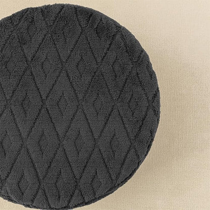 Round Pouf Ottoman 20 x 20 x 14 Inches Boho Poof Home Decor Floor Pouffe Ottoman Foot Rest for Couch Sofa Bean Bag Chairs Living Room Bedroom (Dark Gray)