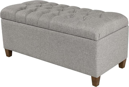 HomePop Ainsley 40" Storage Ottoman Bench - Gray Fabric