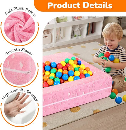 MeMoreCool Glow-in-The-Dark Unicorn Kids Modular Couch Sofa – Convertible 2-in-1 Plush Foam Toddler Chair for Children’s Bedroom