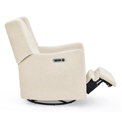 Delta Children Mercer Electronic Power Recliner and Swivel Glider with USB-A and Type-C Ports - Greenguard Gold Certified - Stain-Resistant Performance Fabric is Oeko-TEX Standard 100 Certified, Shell