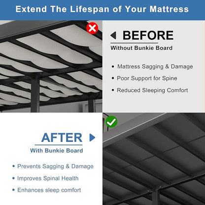 Lutown-Teen Bunkie Board King Under Mattress High-Density Polymer Mattress Support Board King Anti-Sag, Breathable, Moisture Resistant, Noise Minimizing