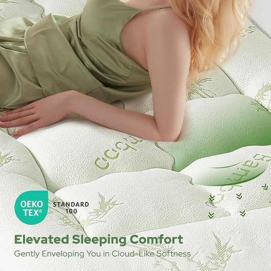 BEDLORE Twin XL Mattress Topper Viscose Derived from Bamboo, Thick Pillow Top Mattress Pad with Deep Pockets for 6-15 inches Mattress, Soft Mattress Topper College Dorm Size for Back Pain