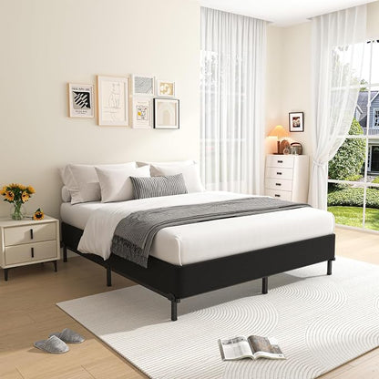 MAF 10 Inch Full Size Box Spring, High Profile Box Spring Full Size Bed Base, 3500 lbs Black Heavy Duty Metal Mattress Foundation with Easy Clean Fabric Cover, Easy Assembly