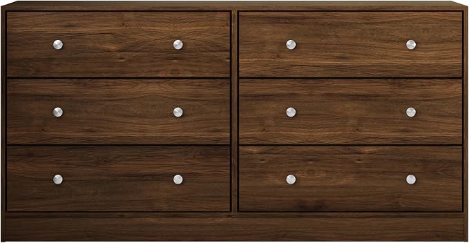 HOME DESIGN Altoona 3-Piece Bedroom Set with Dresser and Two Nightstands, Brown