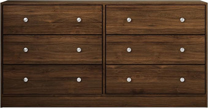HOME DESIGN Altoona 3-Piece Bedroom Set with Dresser and Two Nightstands, Brown