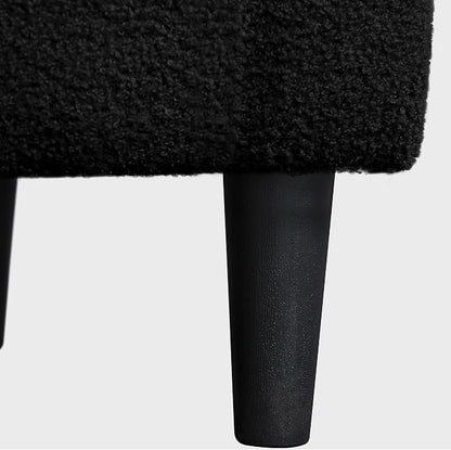 Topeakmart Barrel Chair, Soft Sherpa Accent Chair Side Chair Club Chair Modern Style Deep Seating Barrel Armchair for Living Room Furniture Reading Room Bedroom, Black