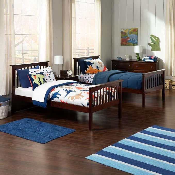AFI, Columbia Bunk Bed Twin Over Twin, Walnut
