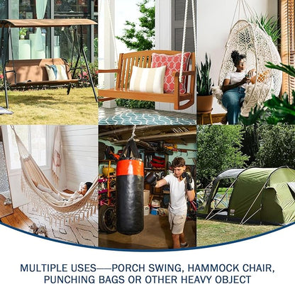 Porch Swing Springs for Hammock Chair, Heavy Duty, 300 LBS, Outdoor & Indoor (2 Pack)