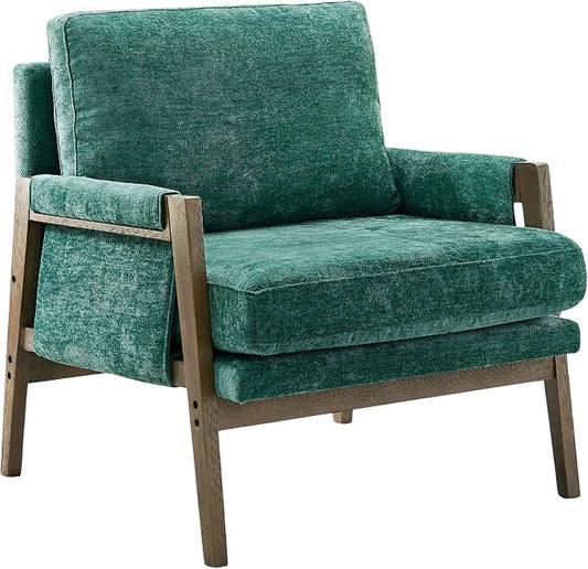 Roundhill Furniture Kelly Mid-Century Modern Accent Armchair, Green
