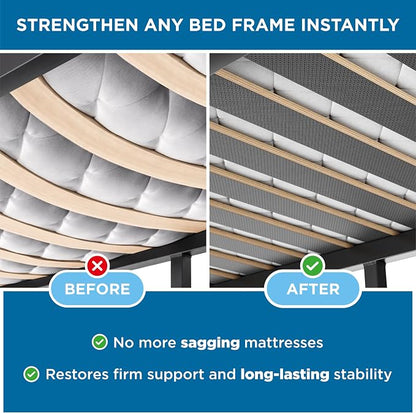 Meliusly Full Bed Slats 54x75 – Heavy Duty 0.6 Inch Thick Replacement Wood Slats for Full Size Bed Frame, Slatted Bed Base with Under 2.5 Inch Spacing, Wooden Mattress Support Slats for Platform Bed