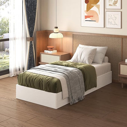 Lutown-Teen 10 Inch Twin Box Spring High Profile, Heavy Duty Metal Box Spring Twin Bed Base with Fabric Cover, Mattress Foundation, Noise Free, Easy Assembly