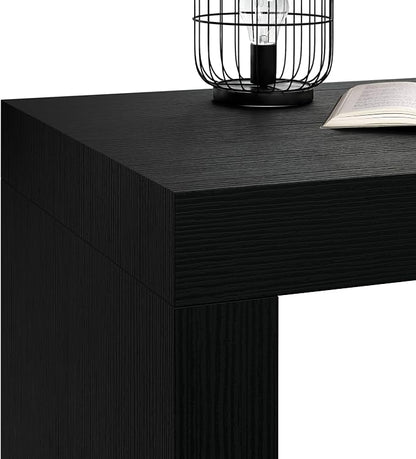 Mobili Fiver, Evolution Desk 47.2 x 23.6 in, Ashwood Black with Two Legs, Made in Italy