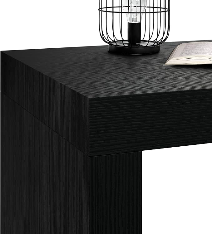 Mobili Fiver, Evolution Desk 47.2 x 23.6 in, Ashwood Black with One Leg, Made in Italy