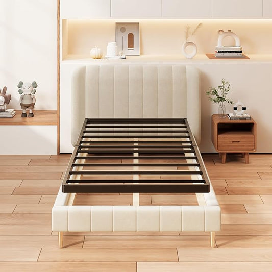 Yicensen 1.6 Inch Bunkie Board Twin Low Profile Heavy Duty Metal Box Spring Twin Bed Base Sturdy Mattress Foundation, Easy Assembly, Noise Free, Black