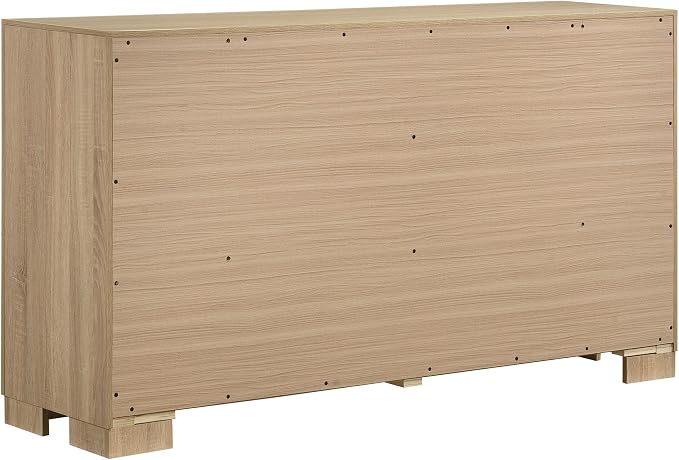 Coaster Home Furnishings - Arielle - Wood - 4-Piece Bedroom Set with Storage Bed, Tufted Headboard, Bookcase Panels and Transitional Style - Bedroom - Eastern King Size - Light Oak - 223111KE-S4