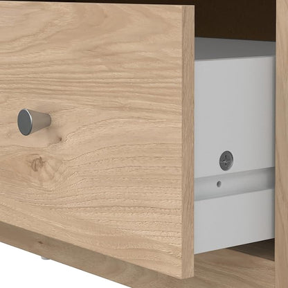 Tvilum Portland Jackson Hickory 3-Piece Bedroom Set - 6 Drawer Double Dresser and Nightstand Set of 2