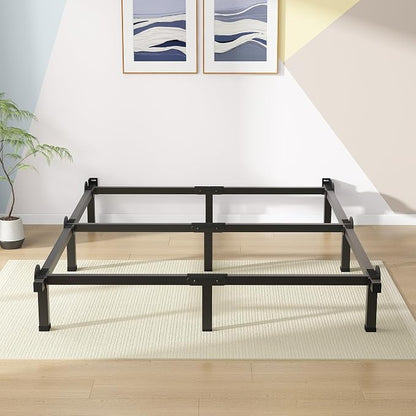 Superay Metal Bed Frame, 9-Leg Bed Base, 8 inches Support for Box Spring, Full, Easy Assembly, Black