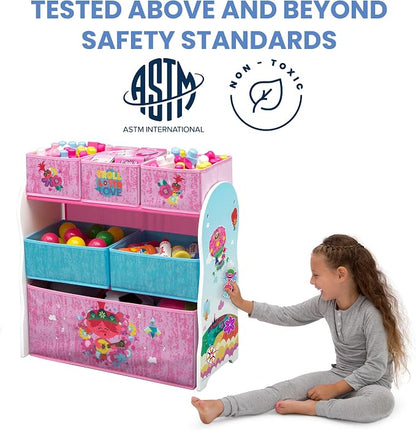 Delta Children Design and Store 6 Bin Toy Storage Organizer, Trolls World Tour