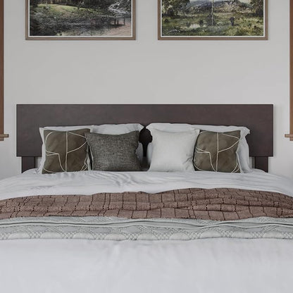 AFI, Orlando Full Adjustable Modern Solid Wood Panel Headboard, Espresso