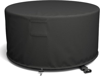 SHINESTAR 50'' Round Fire Pit Cover, Fits Wood Burning Firepit, Fire Pit Grill, or Fire Pit Ring DIY Process, Waterproof & Windproof, 50 Dia x 24 H