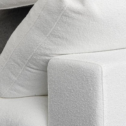 120.45" Cloud Modular Sectional Sofa with Thick Cushion, Minimalist Sofa Couch,Convertible Sofa Deep Seat Couches for Living Room Sofa Sets (White, 3 Seater)
