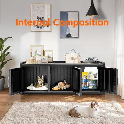 DRATO Indoor Outdoor Shoe Storage Cabinet, Shoe Bench Entryway with Adjustable Shelves, Multifunctional Resin Storage Bench for Entryway Foyer Hallway (Black, 3 Doors with Windows)
