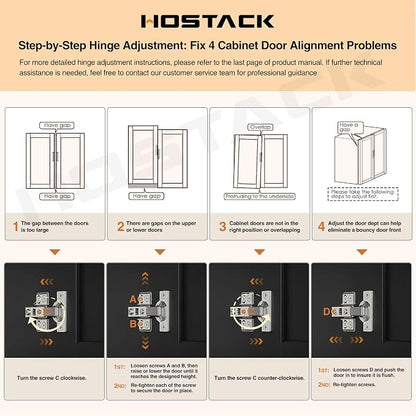 HOSTACK 71" Tall Pantry Cabinet with Charging Station, 55" Wide Kitchen Pantry Storage Cabinet with Countertop, Large Kitchen Hutch with Storage Drawers and Microwave Stand for Dining Room, Ash Grey