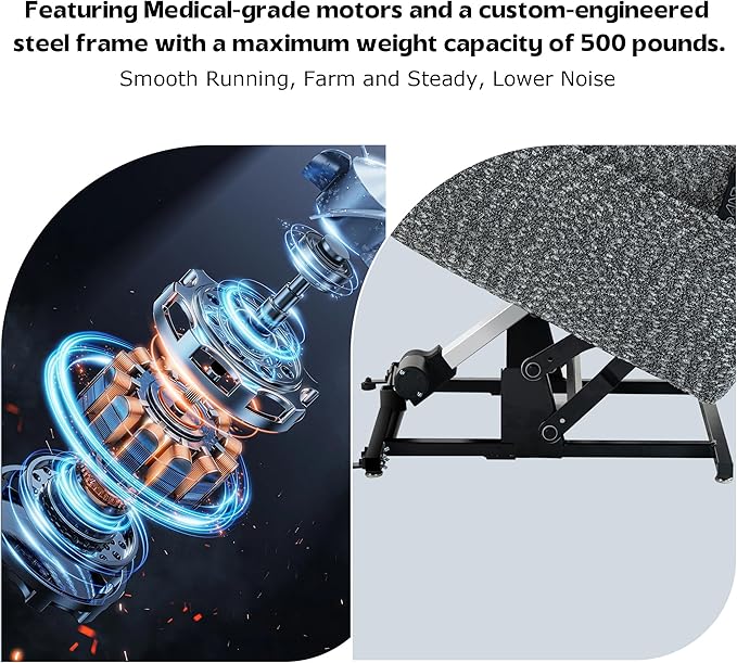 JIKFRIMA Big Man Recliner 500lbs Power Lift Recliner Chair for Big Tall Elderly Adults Oversized Lay Flat Lift Recliner with Extended Footrest,Heat Massage,Flip Arm Storage Cup Holders,USB Type C