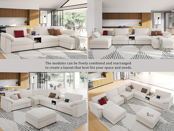 EASE MOOSE L Shape Sectional Modular Sofa,Oversized Modular Cloud Sofa
