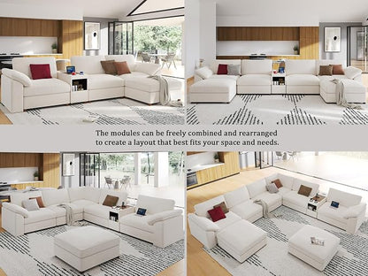 EASE MOOSE L Shape Sectional Modular Sofa,Oversized Modular Cloud Sofa