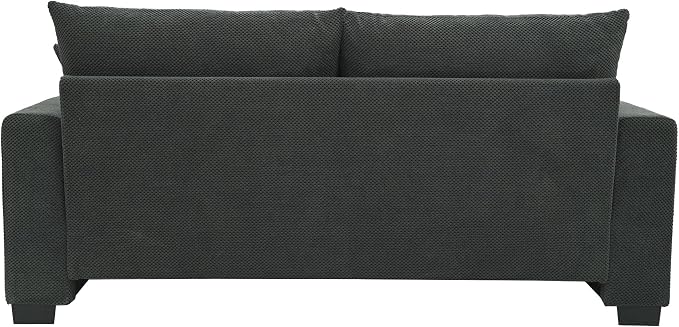 Ball & Cast 69" Loveseat Sofa, Modern Love Seat Couches for Living Room,Upholstered 2 Seater Small Couch with Throw Pillows for Bedroom,Apartment,Office,Easy Assembly,Dark Grey