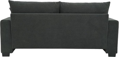 Ball & Cast 69" Loveseat Sofa, Modern Love Seat Couches for Living Room,Upholstered 2 Seater Small Couch with Throw Pillows for Bedroom,Apartment,Office,Easy Assembly,Dark Grey