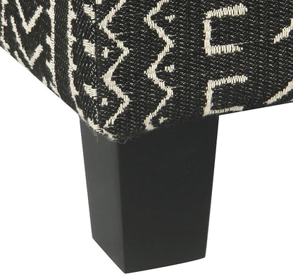 HomePop 18" Classic Square Storage Ottoman - Onyx