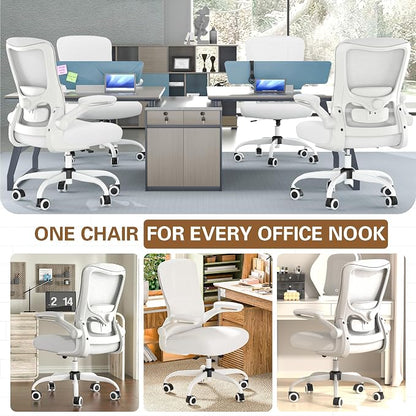 Ergonomic Office Chair for Long Hours, Padded Lumbar Support for Lower Back Relief, 330 lb Capacity, Comfortable Computer Desk Chair for Home Office, Computer & Study