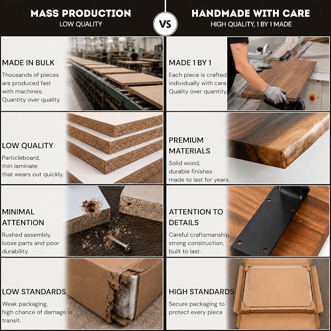 Walnut Solid Wood Table Top – Live Edge Wood Slab for Desktop, Countertop, Laundry, Dining Table, RV Table Top – 27" D x 60" W, Fully Finished and Scratch Resistant
