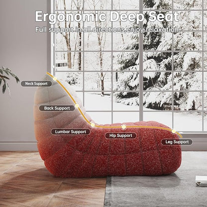 WHGBJA Bean Bag Chairs for Adults with Memory Foam Couch, Loveseat Sofa Chair for Bedroom, Living Room, Reading, Gaming Floor Sofa Couch, Boneless, Comfy