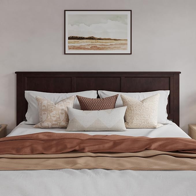 AFI, Madison King Solid Wood Platform Bed with Matching Footboard & Storage Drawers, Espresso