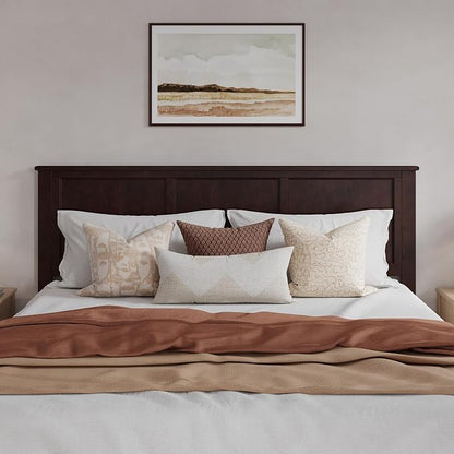 AFI, Madison King Solid Wood Platform Bed with Matching Footboard & Storage Drawers, Espresso
