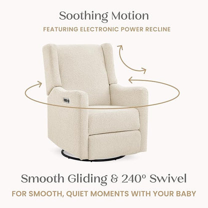 Delta Children Mercer Electronic Power Recliner and Swivel Glider with USB-A and Type-C Ports - Greenguard Gold Certified - Stain-Resistant Performance Fabric is Oeko-TEX Standard 100 Certified, Shell
