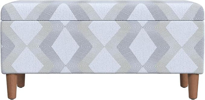 HomePop Malmo 36" Storage Bench - Natural Woven Geo
