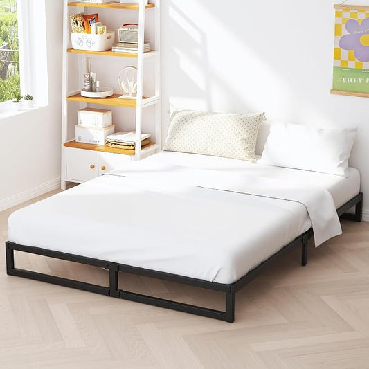 Richwanone 5 Inch Bed Frame Full Heavy Duty Metal Platform Bed, Black | Full Size Bed Frame, Mattress Foundation with Steel Slat Support, No Box Spring Needed, Easy Assembly
