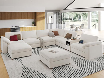 EASE MOOSE Oversized L Shape Sectional Sofa,Deep Seat Modular Sofa