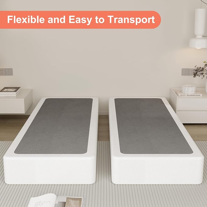 Yicensen 9 Inch Split King Box Spring High Profile Box Spring King Size Heavy Duty Metal Bed Base with Fabric Cover, Mattress Foundation, Noise Free, Easy Assembly