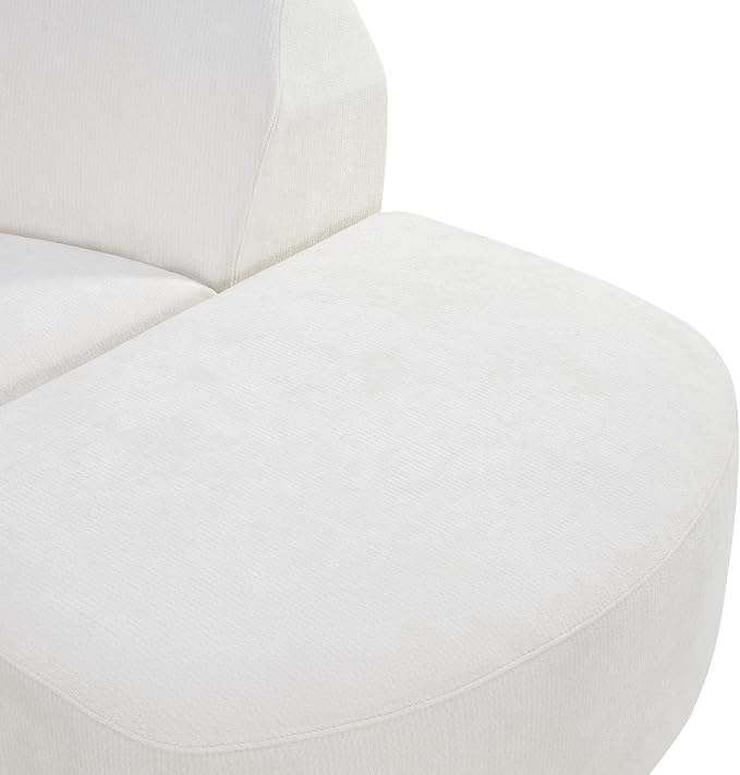 Merax Modern Curved Sectional Sofa with Ottoman, Couch 4-Piece Set High-Density Compressed Sponge, Fully Assembled, Right Hand Facing, Plush Deep Seat for Living Room, Lounge, Apartment, Beige