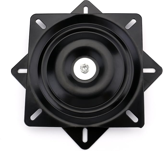 Fasmov 7" Heavy Duty Bar Stool Swivel Replacement Seat Swivel Base Bar Stool Swivel Plate, Black